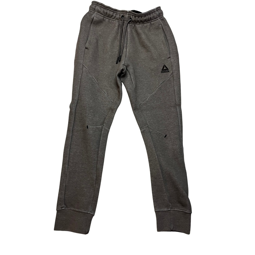 Reebok Joggers Mens Small Brown Sweatpants Tapered Athletic Tech Fleece